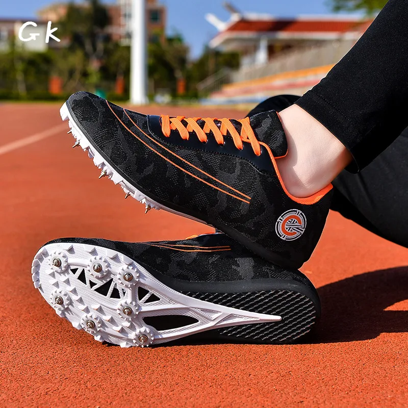 

Men Women Track Spike Distance Running Sprint Shoes Track and Field Breathable Professional Athletic Racing Sneakers