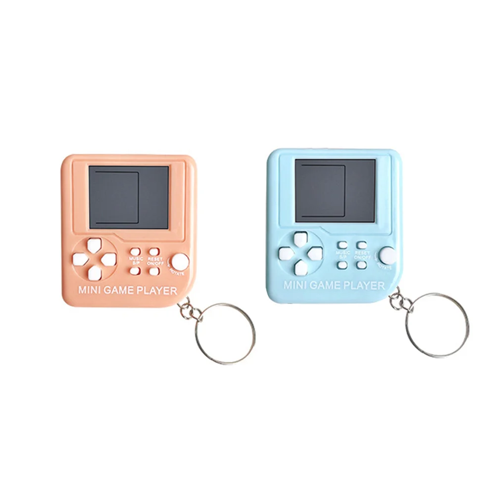 

2Pcs Game Machine Key Chain Gamer Brick Game Console Key Ring for Children ( )