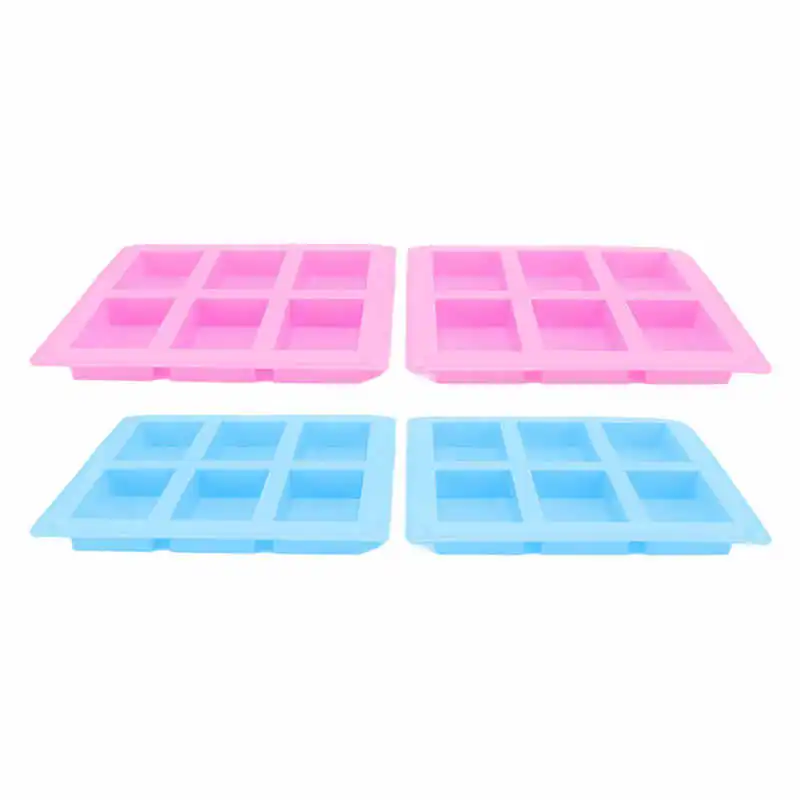 

Silicone Mold Soap Mold 6 Grids Flexible for Cakes for Making Soaps for Baking