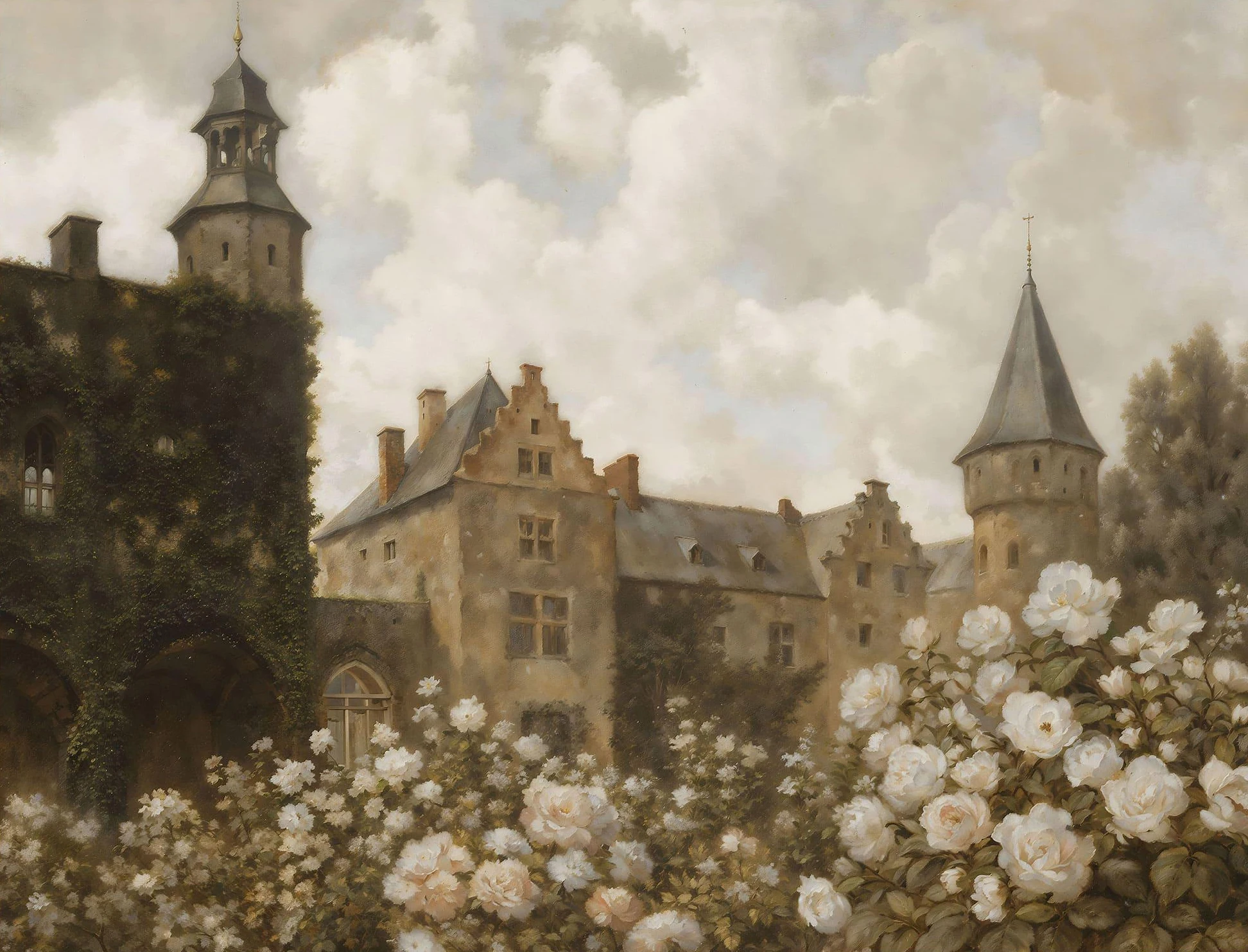 

Печать на холсте "Скандинавский средневековый город"