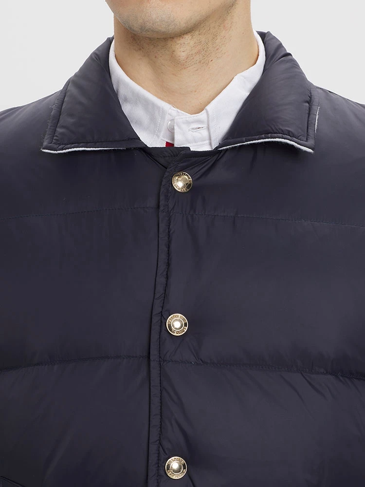 TB THOM Jackets 4-bar Stripe Winter Men's Thermal Puffer Jacket Fashion Top Brand Down-Filled Women Long Loose Casual Male Coat