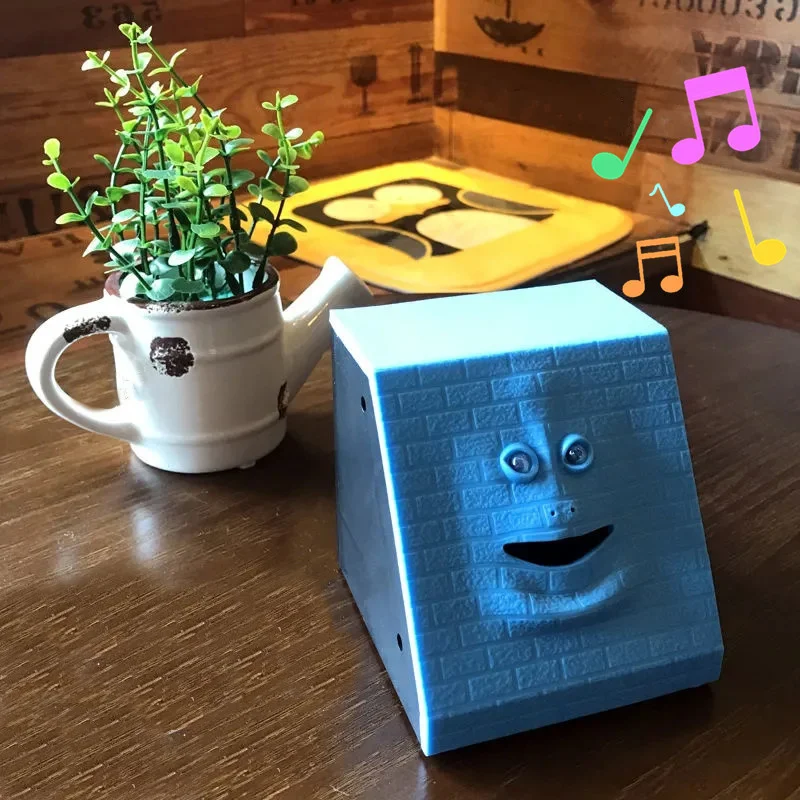 

Cute Face Bank Saving Money Pot Automatic Eating Coin Bank Saving Facebank Box Creative Safe Piggy Bank Novelty Toy Gift For Kid