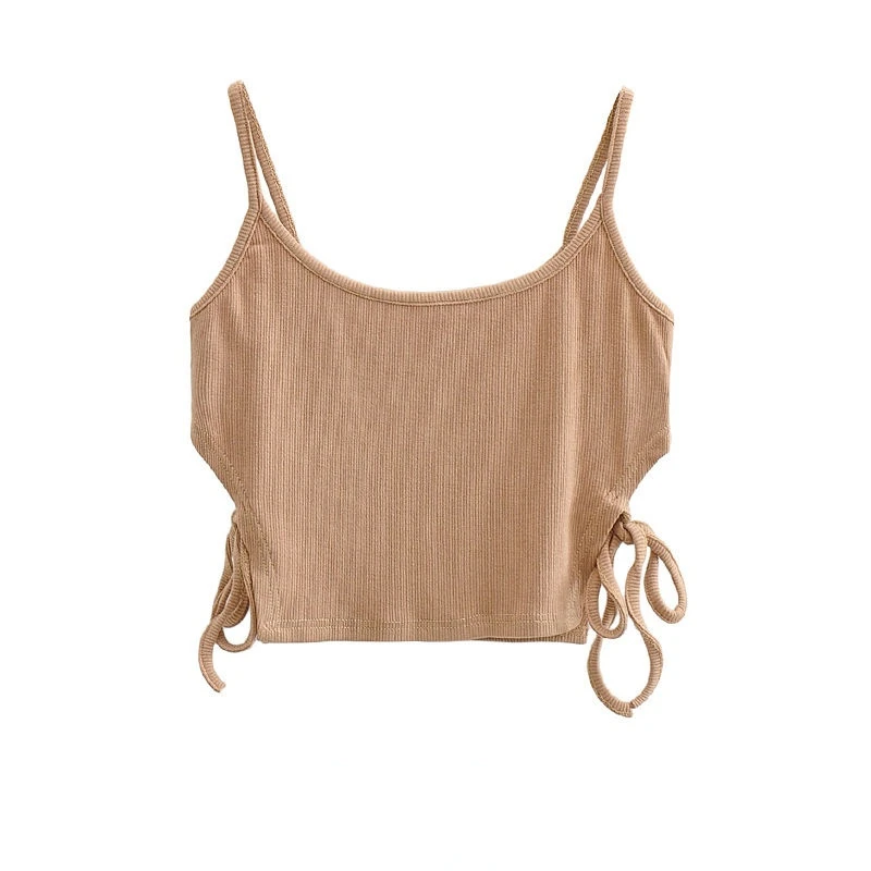 

Модная женская майка Y2k, летняя синяя майка с лямкой на шее, женский топ в рубчик, Повседневный корейский топ в стиле Харадзюку, Белый Топ