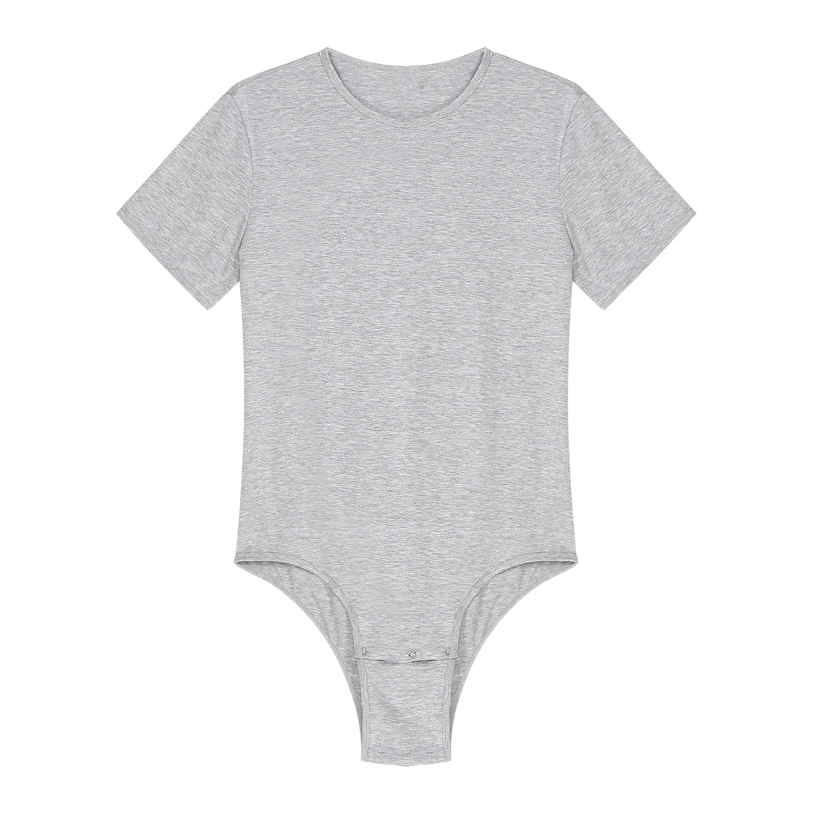 Men Adults Baby One Piece Round Neck Short Sleeves Press Crotch T-shirt Bodysuit Lingerie Diaper Lovers Romper Pajamas Jumpsuit