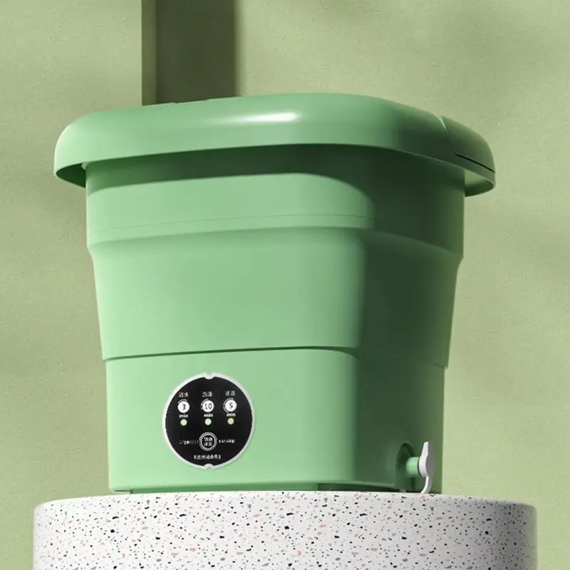 Мини стиральная машина с таймером Складная шайба сенсорным экраном адаптером