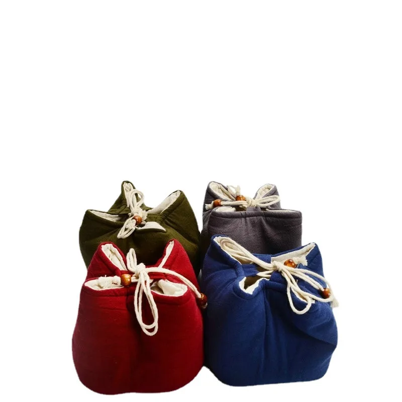 

One Pot Four Cups Linen Pouch Teacup Bag Teapot Bag Cloth Bag Portable Travel Zen Teaware Bag Travel Tea Set Bag