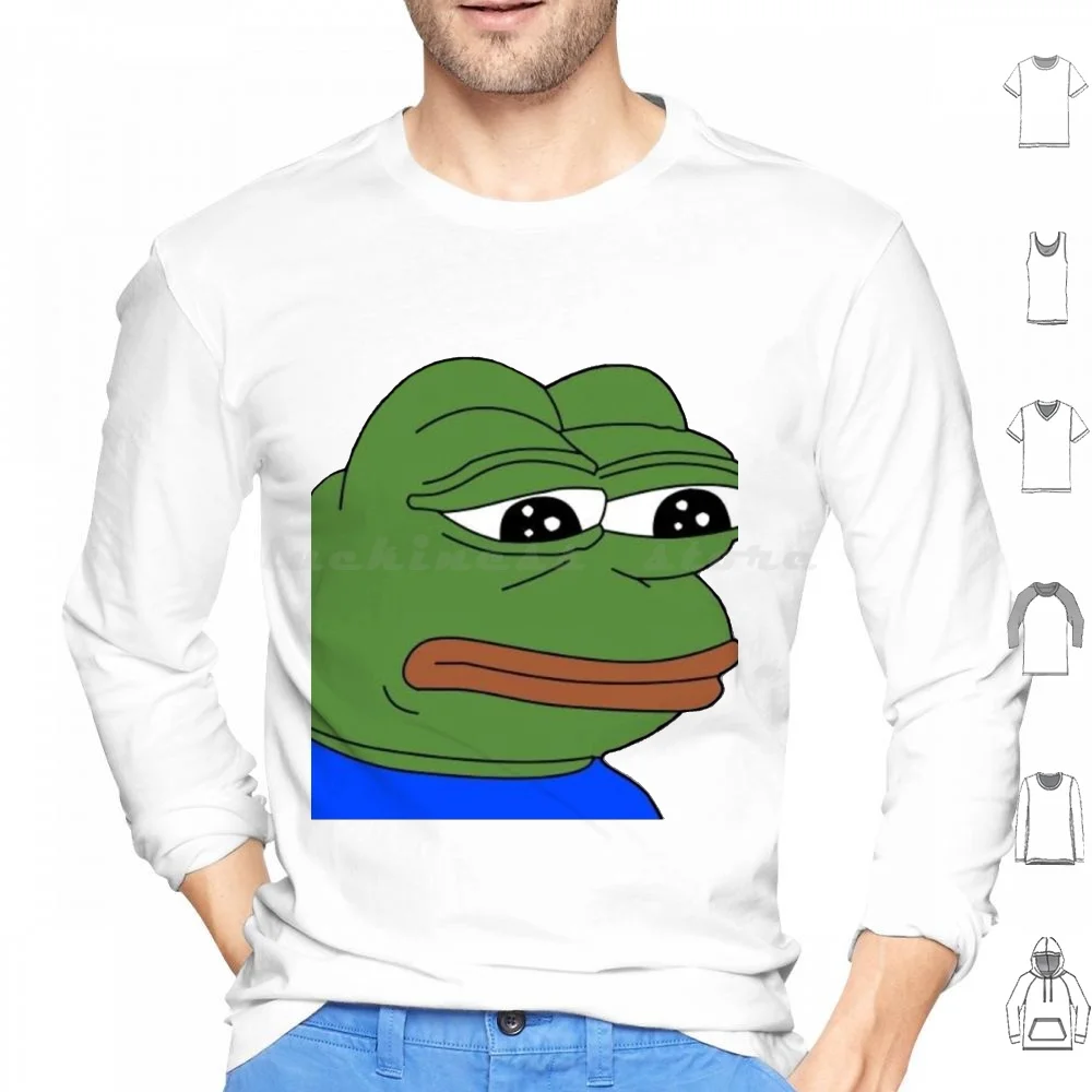 

Оригинальная толстовка с капюшоном The Frog-The Meme, хлопковая с длинным рукавом, P Pe Meme, сырой мем, сырой грустный, оригинальный цвет 420 Rip