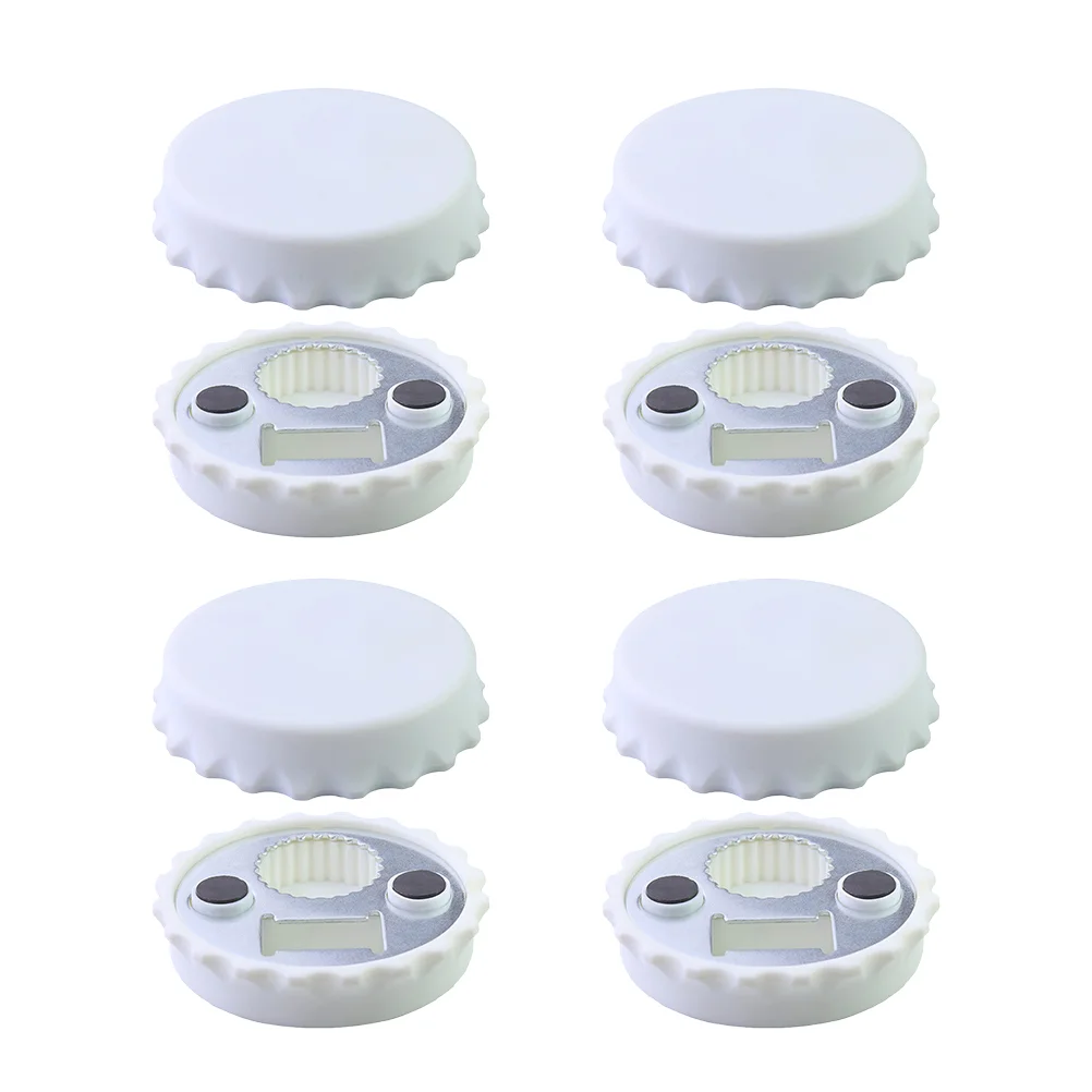 

8pcs Beer Bottle Caps Bottle Opener Magnets Kitchen Refrigerator Magnets Decors