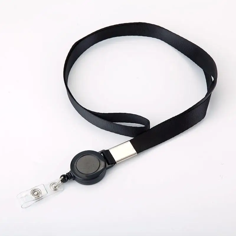

1PC Retractable Badge Holder Lanyard Neck Strap for Credit Card Holders Keys Chain Office Accessories