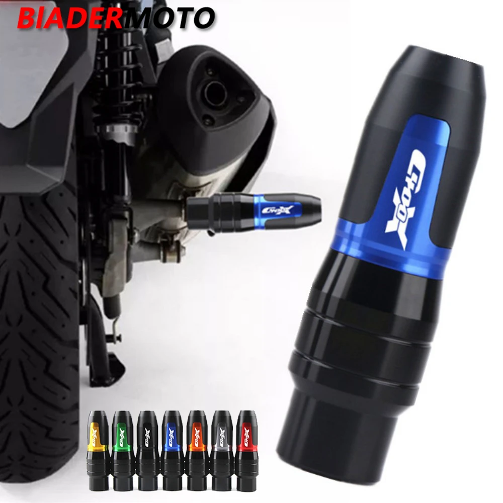 

New Motorcycle Aluminum Frame Exhaust Sliders Crash Protector Pads Crash silder With logo C400X For BMW C 400 X C 400X 2019-2022