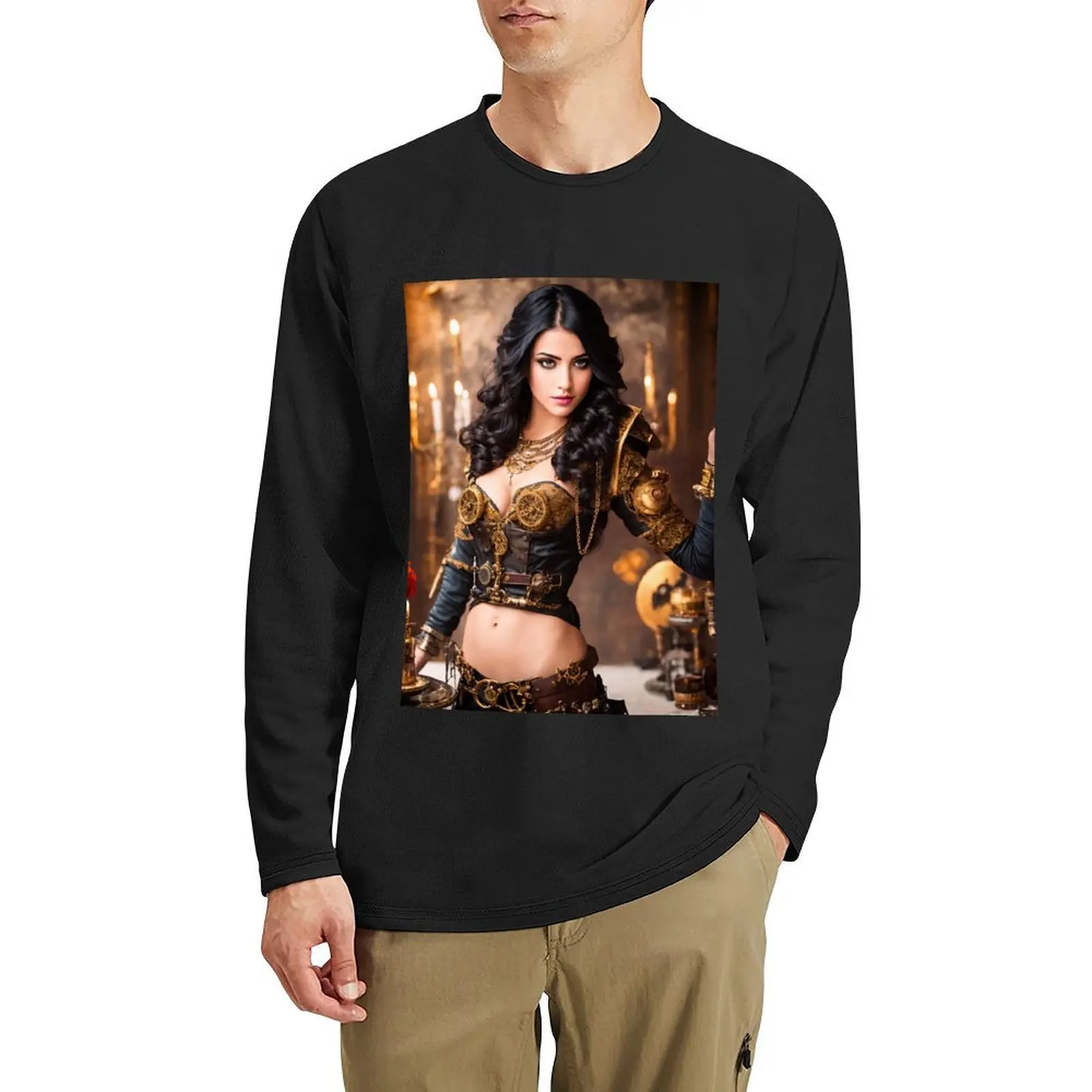 Повага в стиле стимпанк: портреты красивых девушек Длинная футболка Блузка