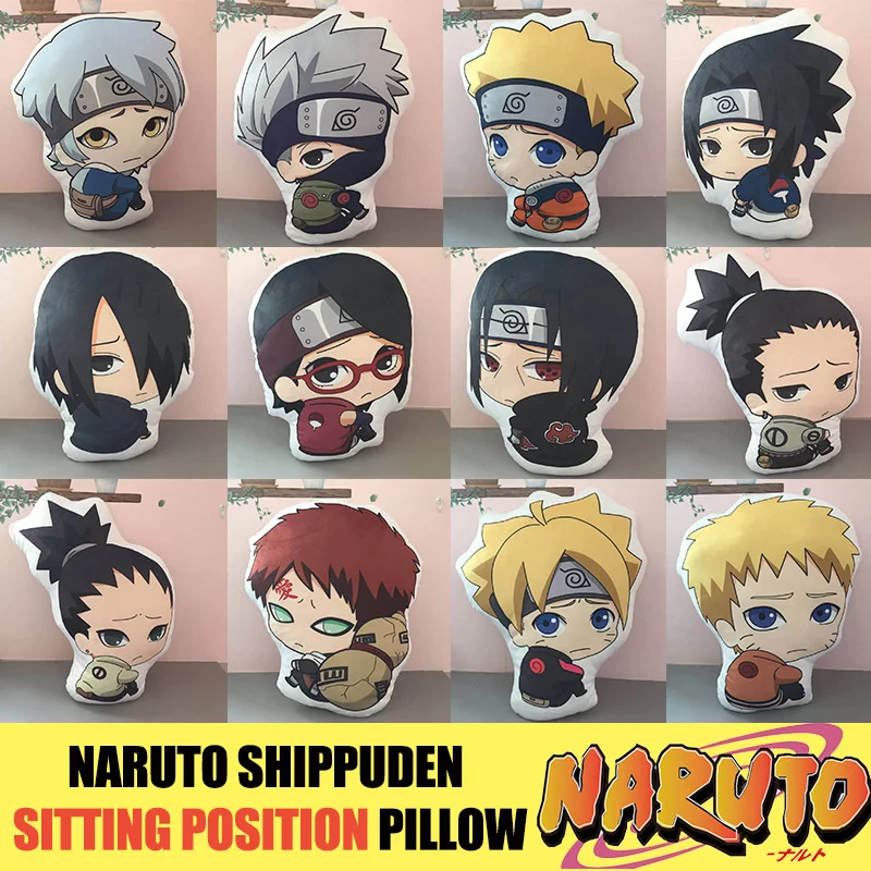 

Naruto Boruto Anime Peripherals Plushie Pillow Cushion Shippuden Uchiha Itachi Sasuke Kakashi Cartoon Manga Plush Toys Doll Gift
