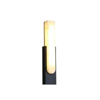 Natural Marble LED Wall Lamp Modern Simple Black/White/Gold Living Room Bedroom Aisle Stairs Metal Wall Sconces Surface Mount