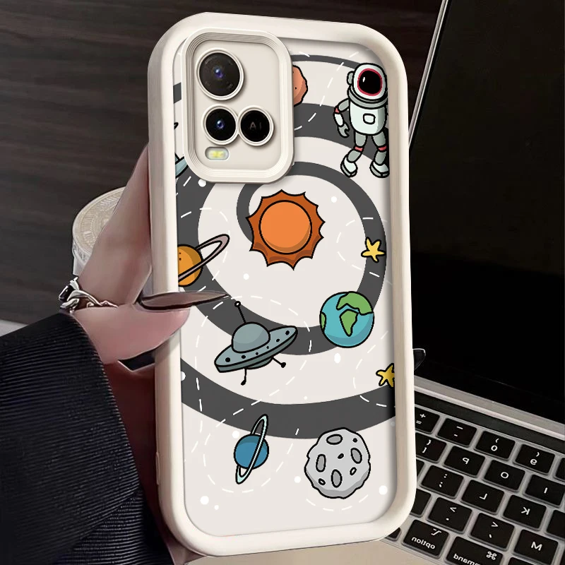 Чехол с рисунком космонавта для Vivo T1x Y33T Y33s Y32 Y21G Y21e Y21a Y21s Y21T Силиконовый