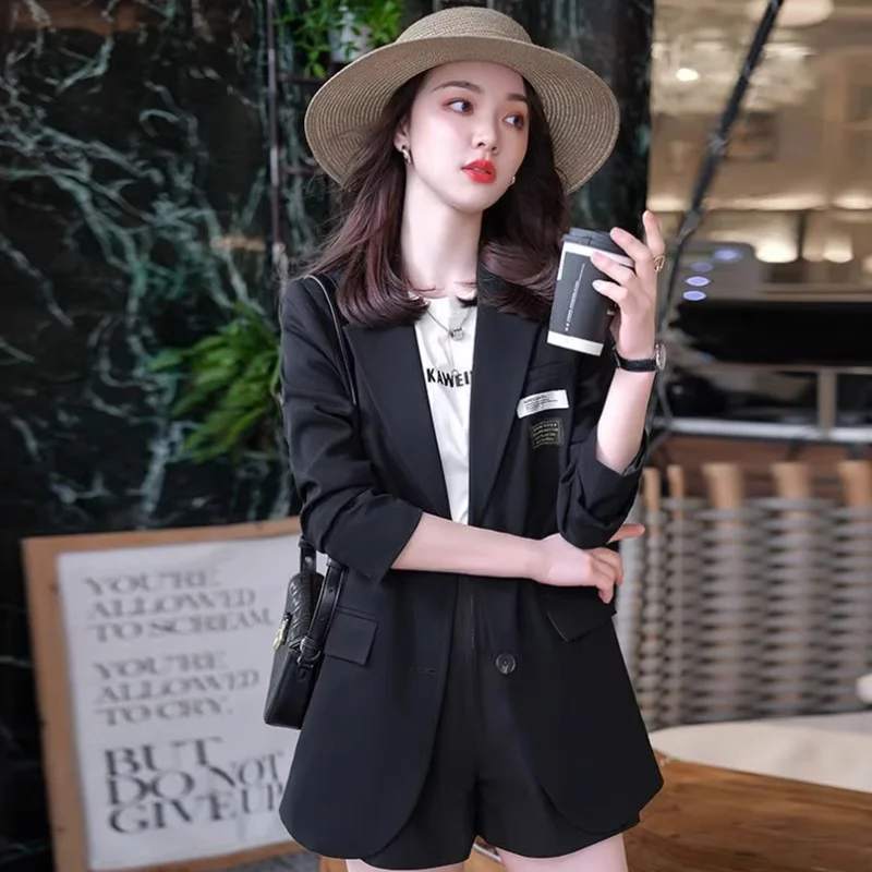 2023 Spring Autumn New Professional Blazer Jacket Women Outwear Korean Loose Long Sleeve Leisure Office Blazer Female Tops
