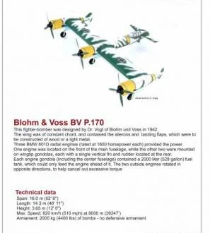 

Blohm & Voss BV p.170 high speed bomber DIY 3D Paper Card Model Building Sets