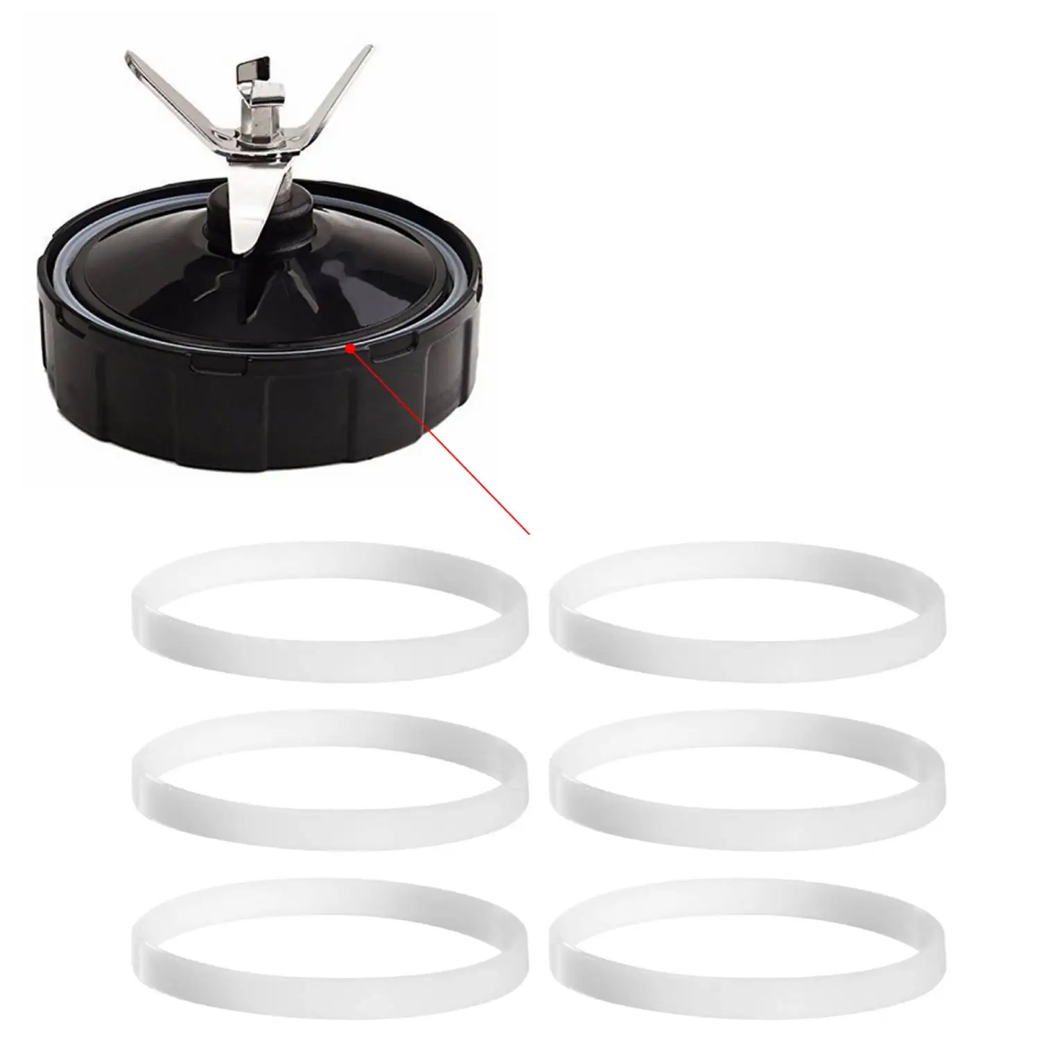 Behogar 6PCS Silicone Replacement Waterproof Seal Rings Gask