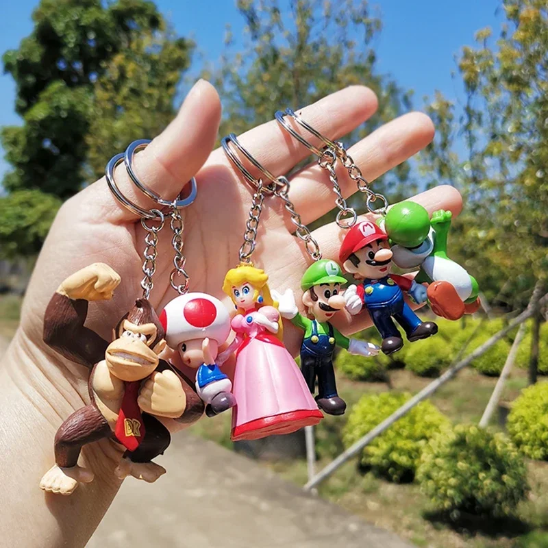 Брелок для ключей в виде супермарио мультяшный кулон с рисунками героев аниме