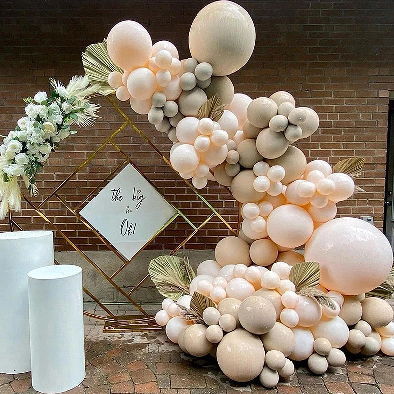 

146Pcs Retro Apricot Balloons Garland Arch Kit Macaron Ballon Set Happy Birthday Party Supplies Baby Shower Wedding Decorations