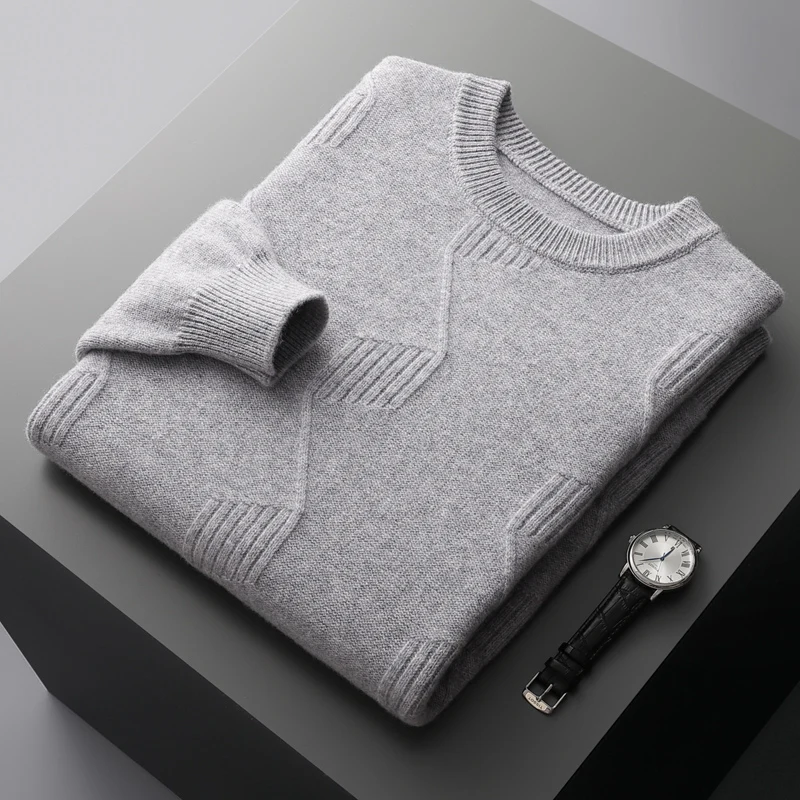 Осень и зима новый кашемировый свитер из 100% мериносовой шерсти мужской пуловер с