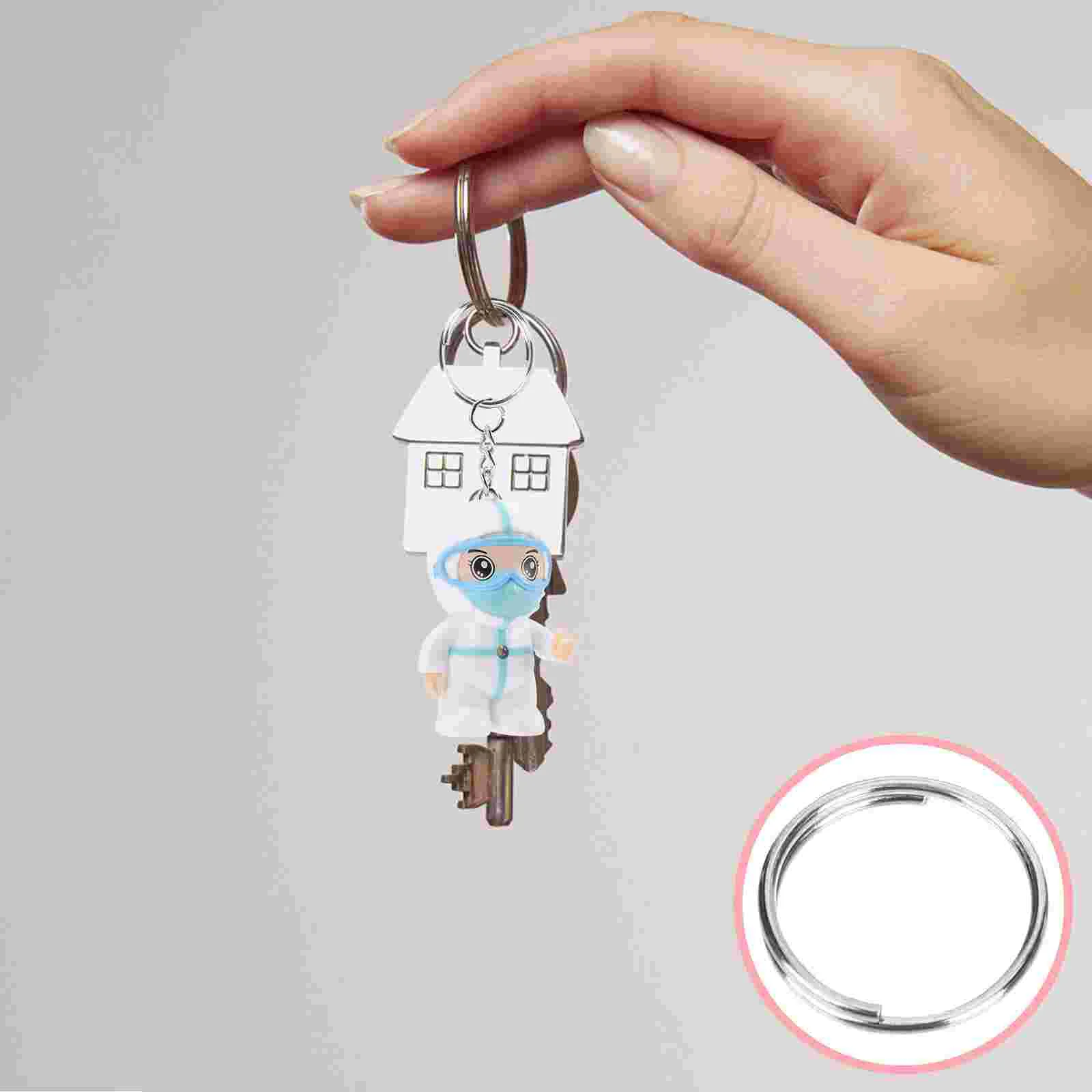 

Кольцо для ключей из нержавеющей стали, 200 шт.