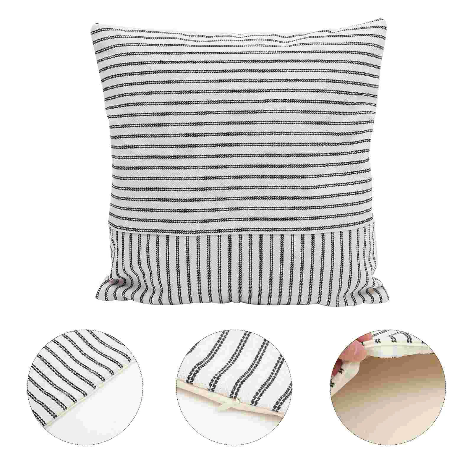 

2Pcs Square Pillow Cover Cushion Cover Cotton Linen Cushion Covers Pillowcases with Invisible Zipper