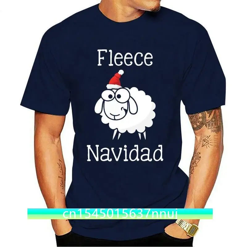 

New Customize T-Shirt For Men 100% Cotton Anti-Wrinkle Fleece Navidad Spanish Christmas Sheep Tshirts Clothes Tee Top