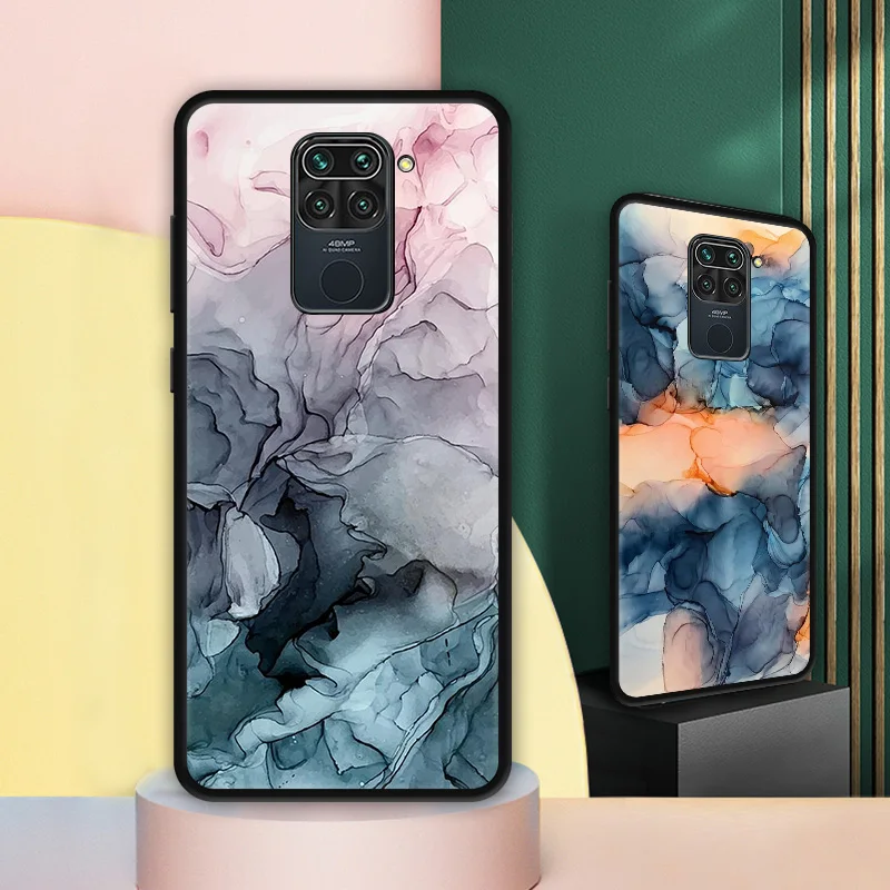 

Soft TPU Silicone Case For Redmi Note 6 8 9 Pro Max 8T 9S For Redmi 6A 9A 9C 6 9 K30 Pro Paint-Cases Art Inkwash