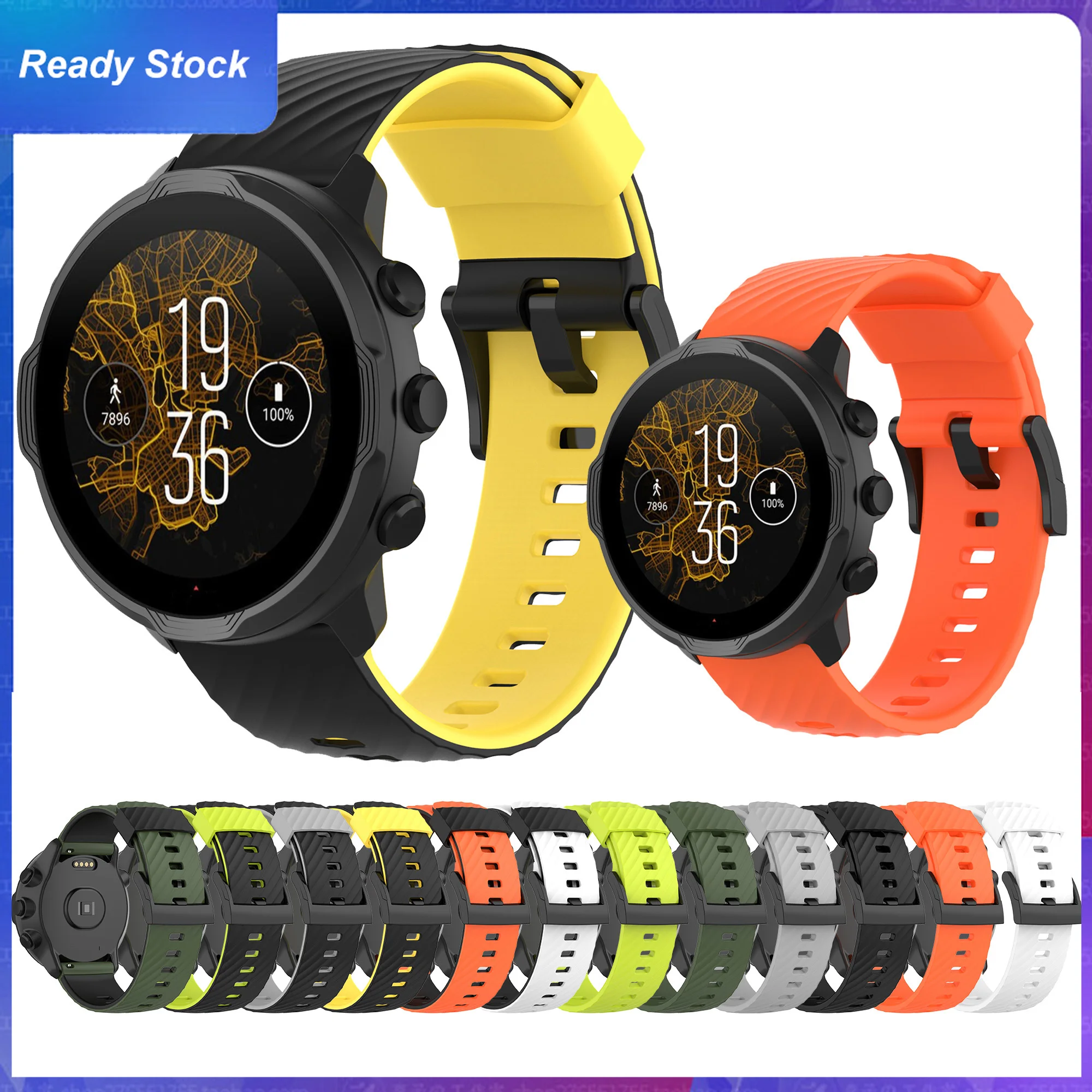 

High Quality 24mm Strap new Silicone original watchband For Suunto 7/9/9 Baro/D5/Sport baro/spartan sport/Spartan Sport Wrist HR