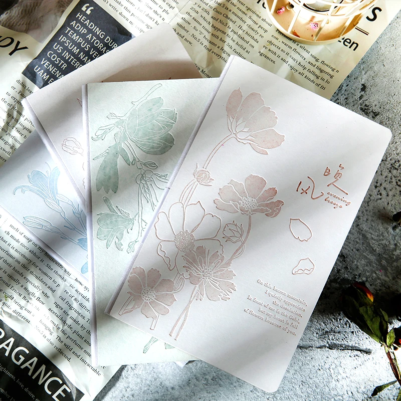 

A1146 Fresh flower hand account student writing notepad Notebook Diy Journal Agenda Planner Notebook Cover Stationery