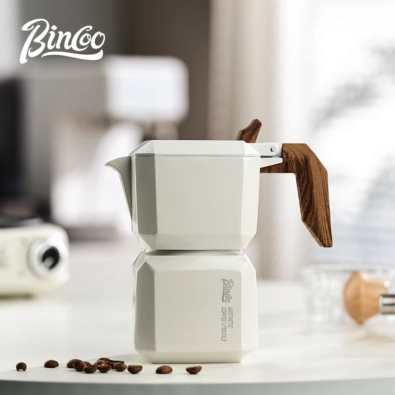 Bincoo Small Rubik's Cube Double Valve Moka Pot Brewed Coffee Outdoor Camping Style Espresso Set Machine
