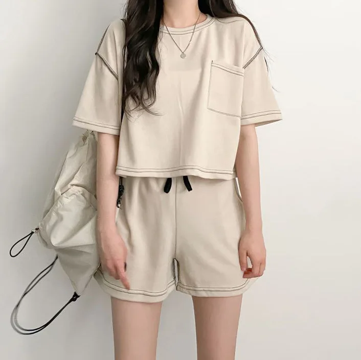 Корейская летняя Пижама одежда для отдыха нижнее белье пижамы костюмы из 2