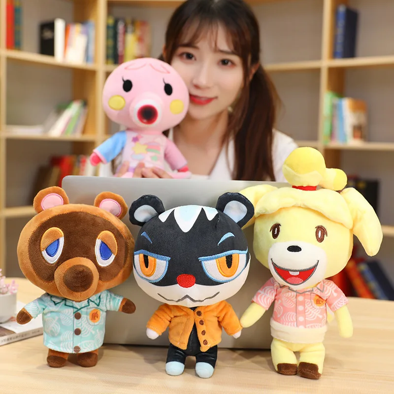 

25/40cm Kawaii Animal Crossing Plush Toys Cartoon Animal Crossing New Horizons Tom Nook Chrissy Flora Isabelle Kids Gift Dolls