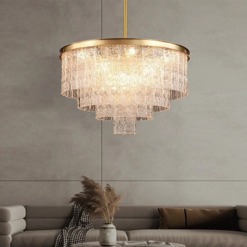 

Led Art Chandelier Pendant Lamp Light Luxury Crystal American Minimalist Style Dimmable Home Decoration Indoor Fixtures Living