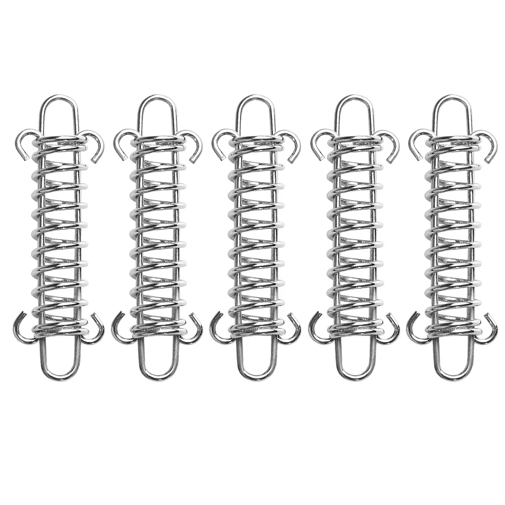 

5PCS Stainless Steel Wind Rope Buckle Spring Hook High Strength Steel Rope Hook Tent Awning Fixed Buckle for Camping