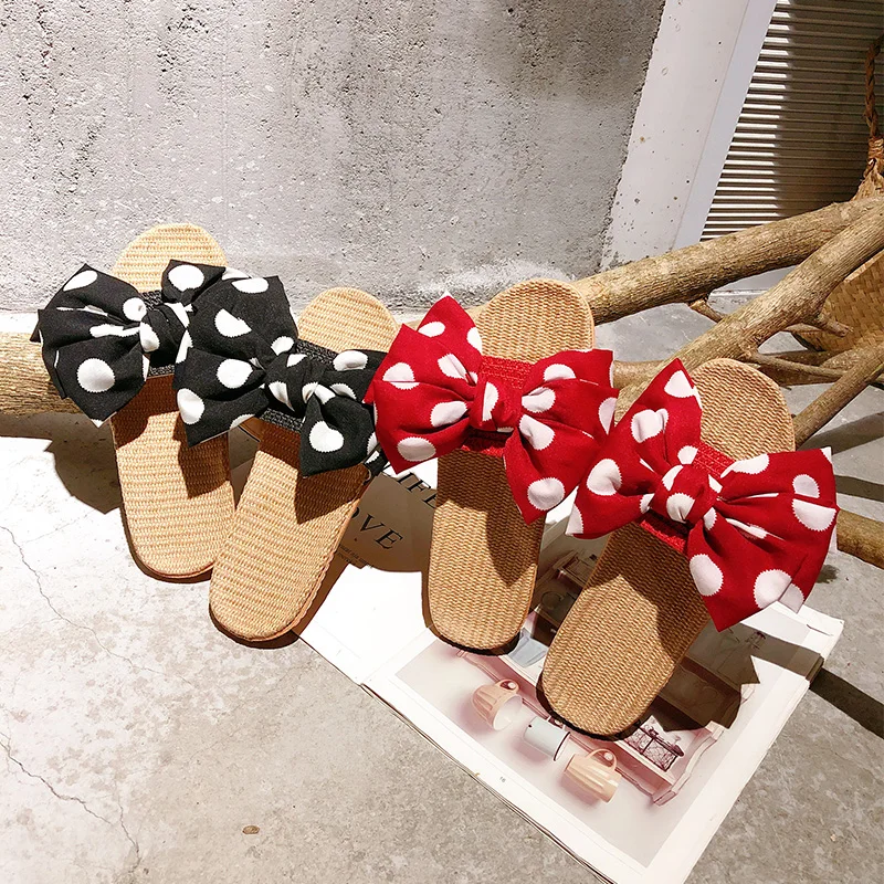 

Rubber Slippers Shoes Luxury Slides Butterfly-Knot Low Designer Flat Massage Butterfly-knot Rome Basic PU Fabric Low Slippers Ca