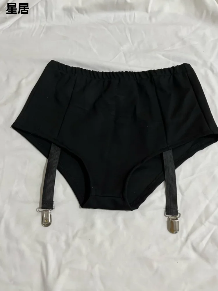 Женская одежда для джазовых танцев сексуальные черные шорты на бретельках с