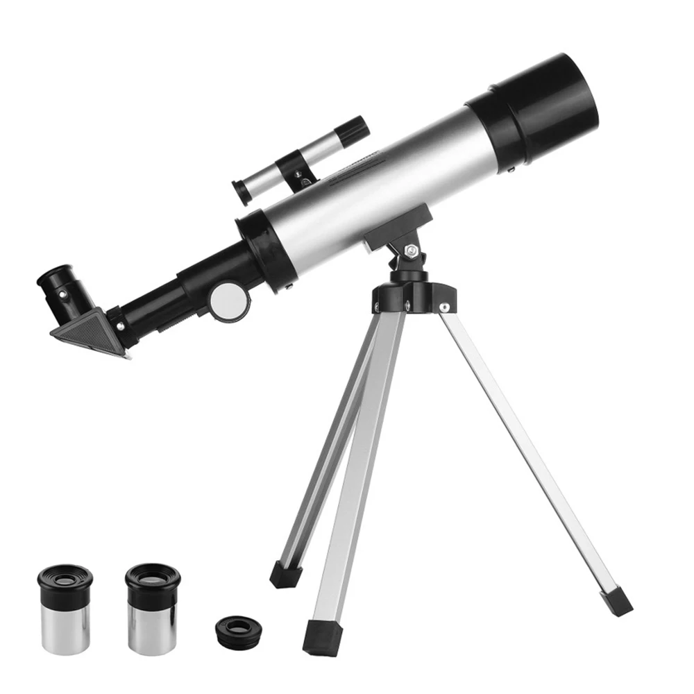 

Camping Astronomical Telescope For Kids Beginners 90X Magnification Telescope with Finder Scope 2 Eyepieces and Tripod