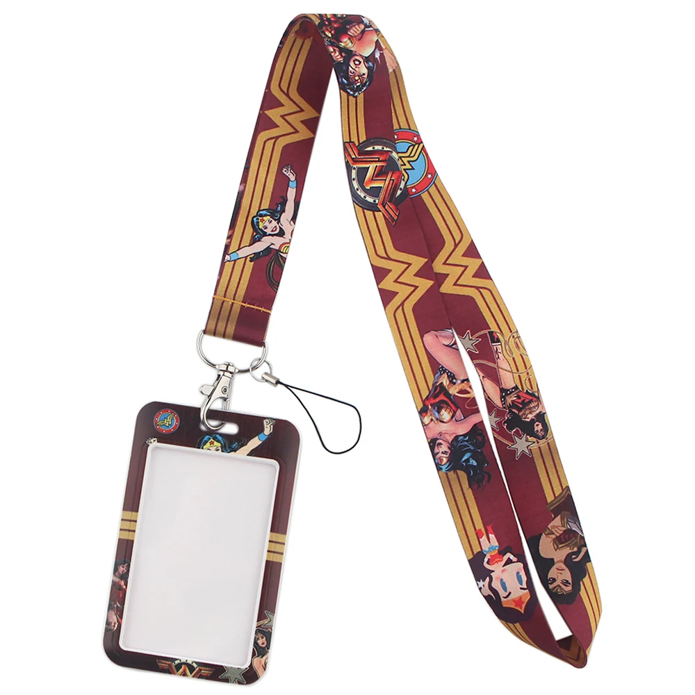

Credential holder Woman Feminism Print Keychain Ribbon Lanyards for Keys ID Card Phone Straps Rope Lariat Students Badge Holder