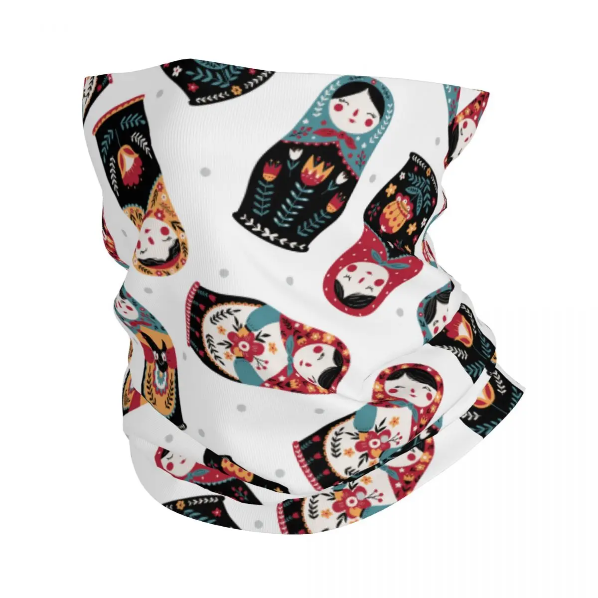 Красочные российские куклы Искусственный шарф бандана Матрешка русская кукла