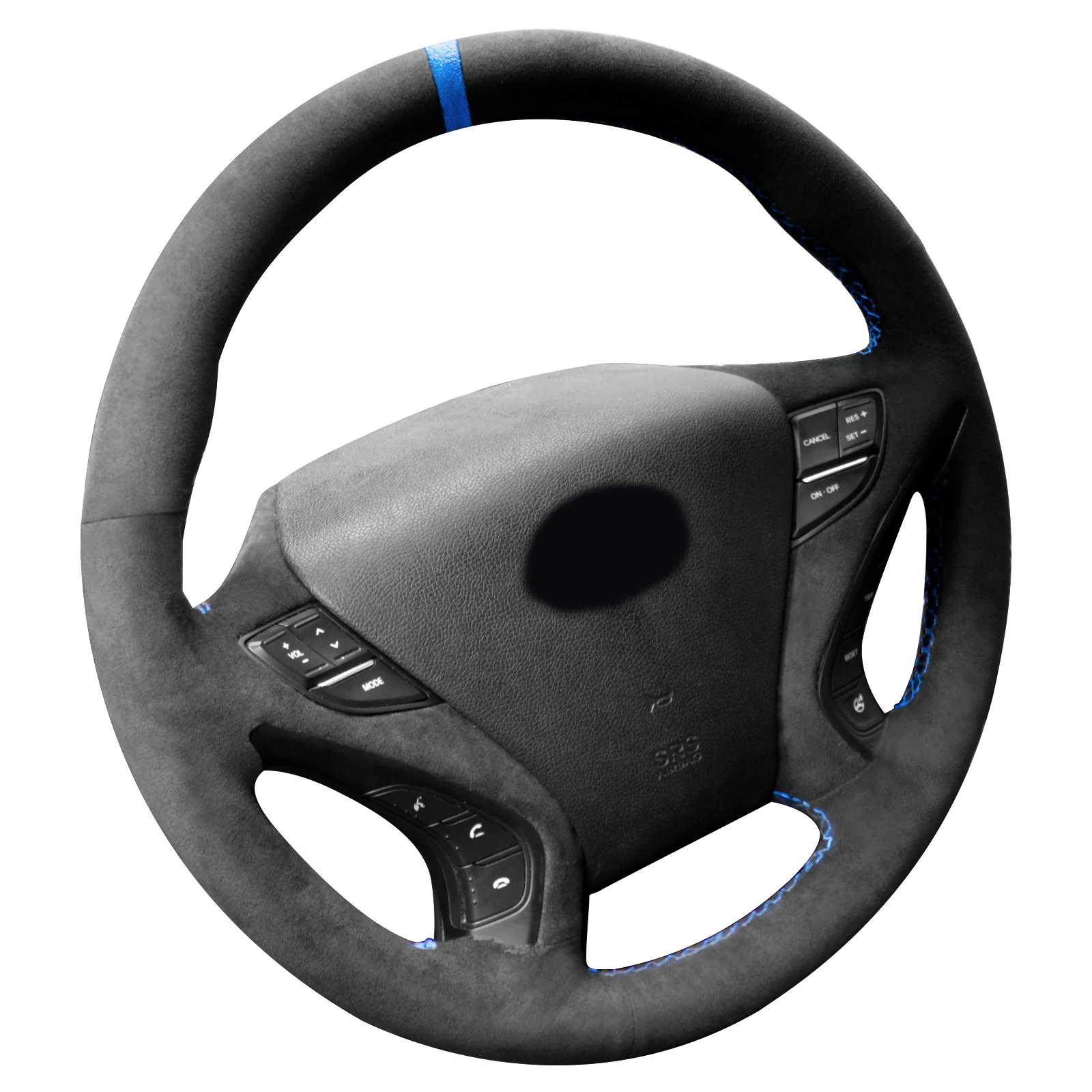 Чехол рулевого колеса Alfanxi с ручным стежком алькантара, совместим с Hyundai Elantra 3 Elantra Sport Elantra GT 2013-2017