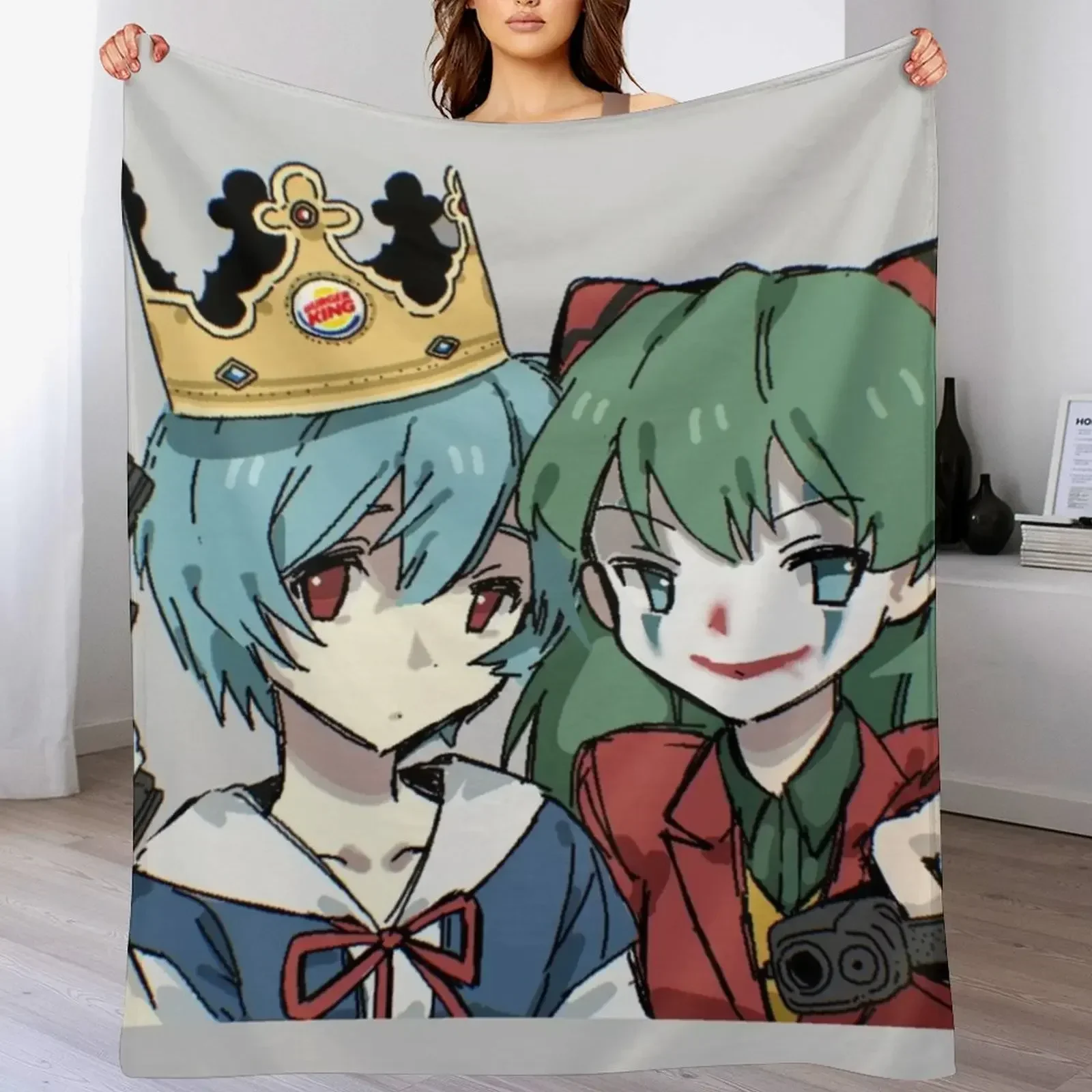 Одеяло Рей и Асука Джокер Корона Пушистые идеи подарков на День святого