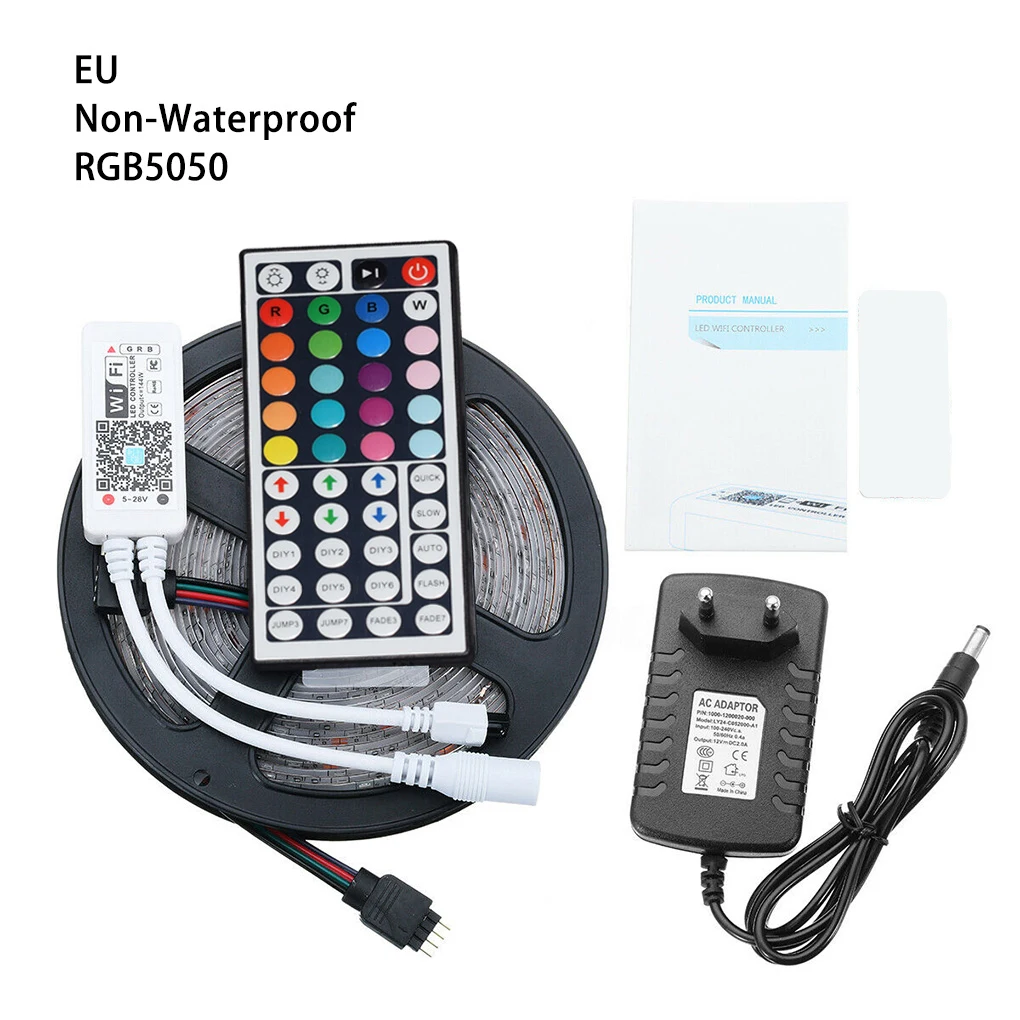 

Remote Control RGB Light Strip Home Decorative LED Lamp Ribbon 2835 300RGB 15m IP20 UK Plug