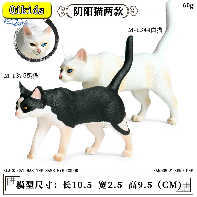 

Children's Cognitive Animal Model Solid Plastic Static Domestic Cat Pet Simulation Animal Toy Ornaments Figure Randomly send one