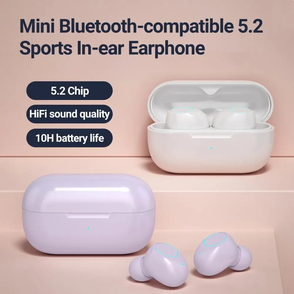 

M12 TWS Wireless Bluetooth 5.2 Earphone High Fidelity Intelligent Noise Cancelling Headphones Mini Sports In-ear Headset