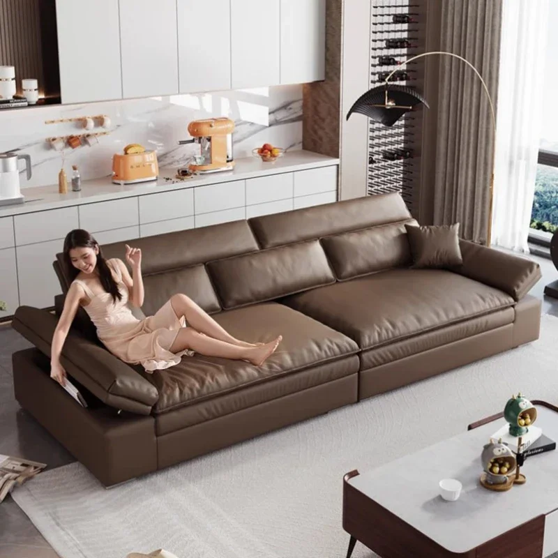 Фото Love Seat Современный диван Relax Двойной удобный европейский дизайнерский белый диван с откидной спинкой 3-местный салон Meuble Мебель для гостиной №2