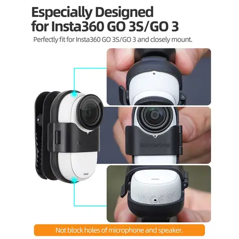 Новый держатель для рюкзака для Insta360 GO 3S/GO3, антивибрационный зажим с вращением на 360, крепление для Insta360 GO3, аксессуары для спортивной камеры