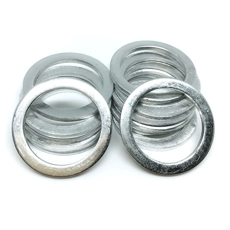

50pcs M15 M16 M17 M18 M20 M21 Aluminum Flat Washers Sealing Ring Gaskets Plug Oil Seal Washer Thickness 1/1.5/2/3mm for Screws