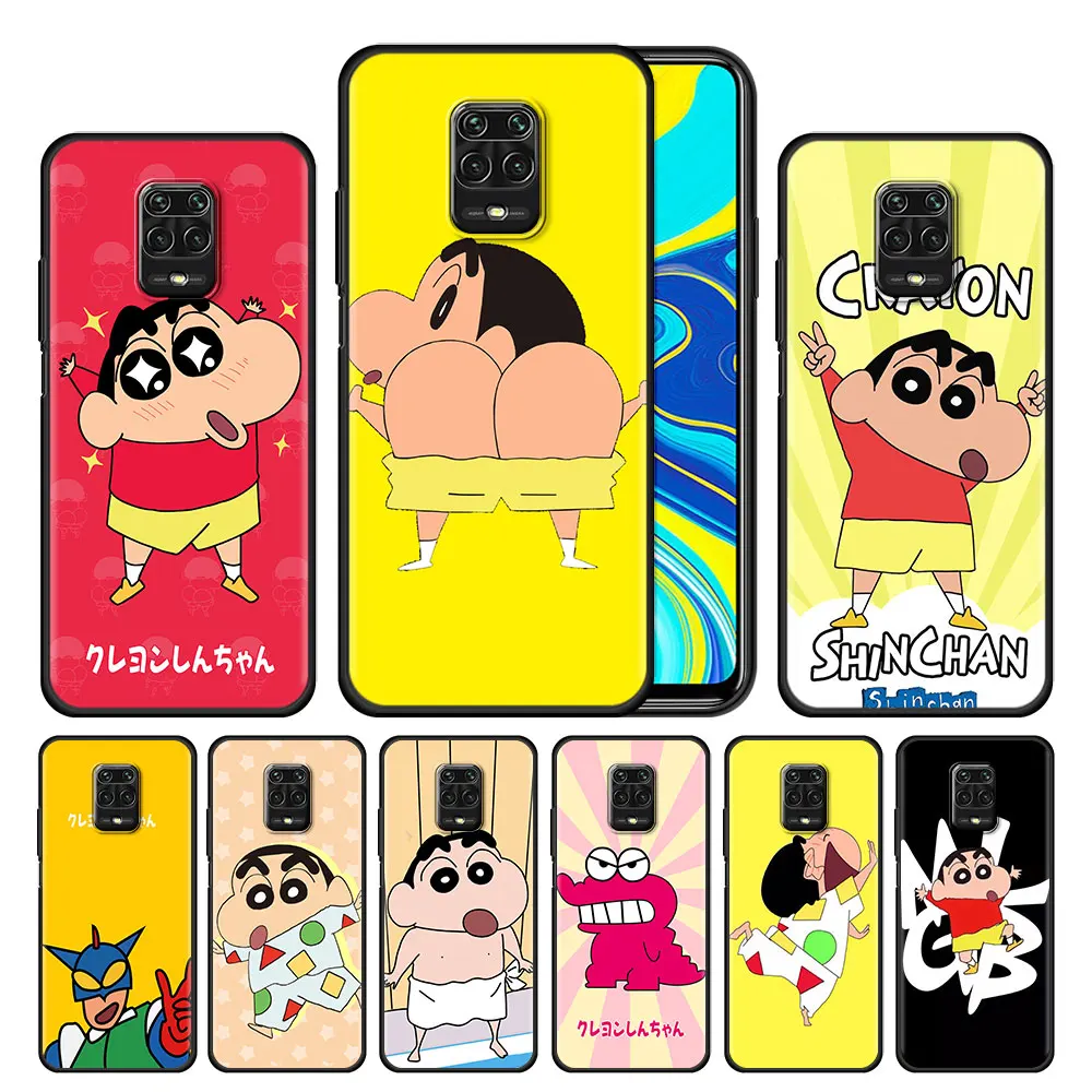 

Case Cover for Xiaomi Redmi Note 9 9s 8 8T 10 11 7A 9c 9T 10A 10c 11S Pro Silicone Fashion TPU Capa Crayon Shin-Chan Cartoon