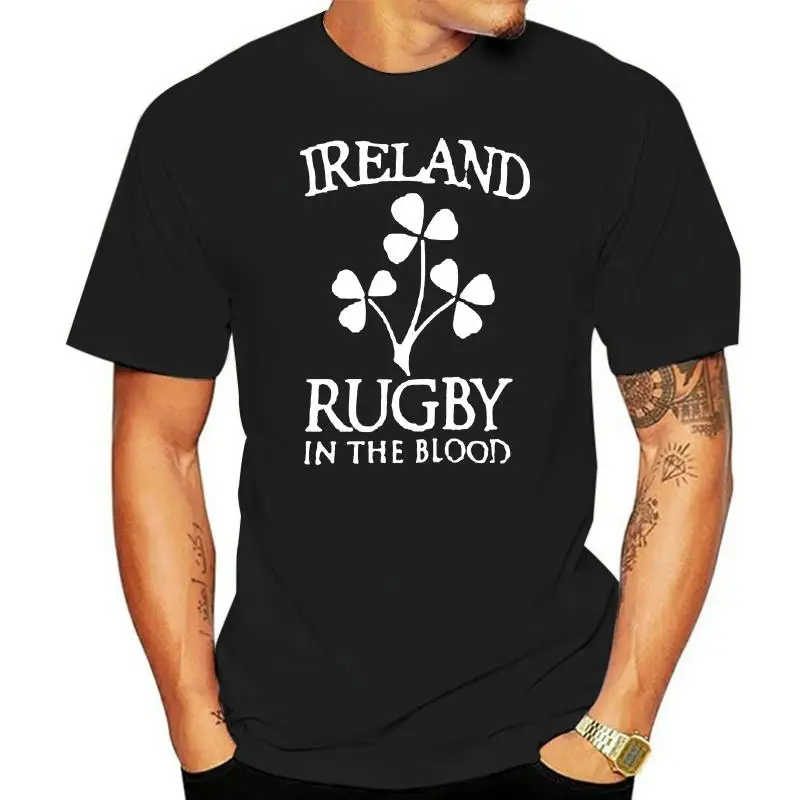 

Irland Rugby Hemd Langrmliges Oberteil T-Shirt in The Blood Neu 100% Cotton